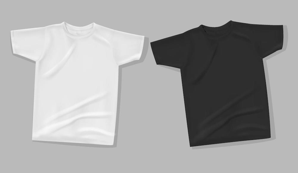 black and white mockup t-shirts